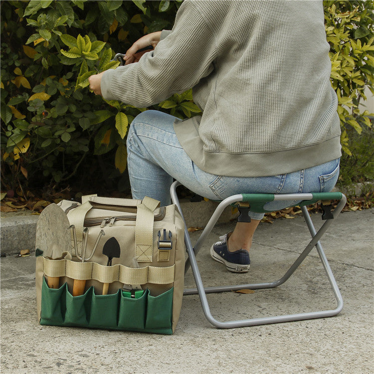 Gardening Stool With Tote Bag